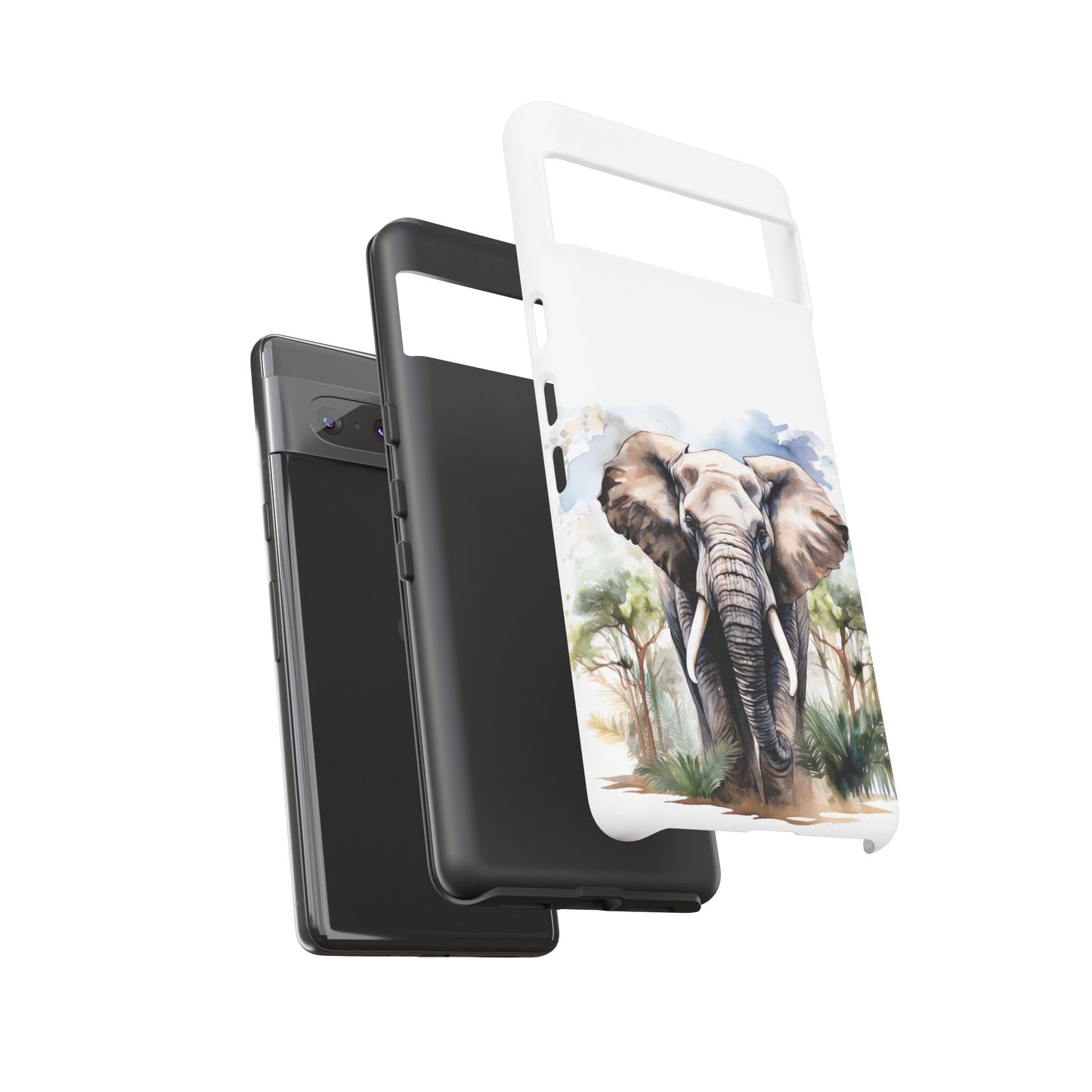 Majestic Watercolor Elephant Mobile Cover – Artistic Wildlife Design