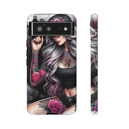 Ink & Roses – Edgy Floral Rebel Mobile Cover