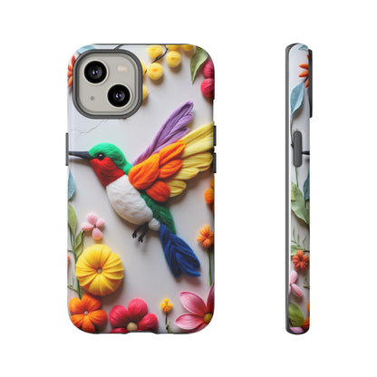 Elegant Hummingbird with Floral Mosaic Design | Nature's Artistic Vibes | iPhone 16 Pro