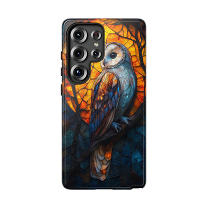Nocturnal Wisdom – Stained Glass Owl Phone Case for iPhone, Samsung & Pixel