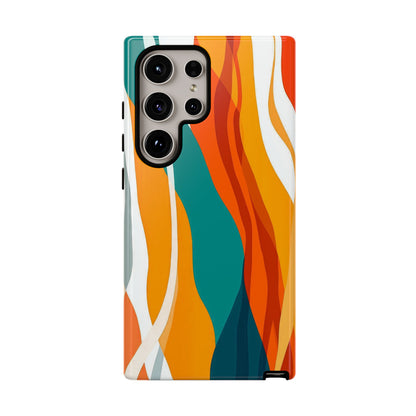 Sunset Waves – Retro Abstract Phone Case for iPhone, Samsung & Pixel