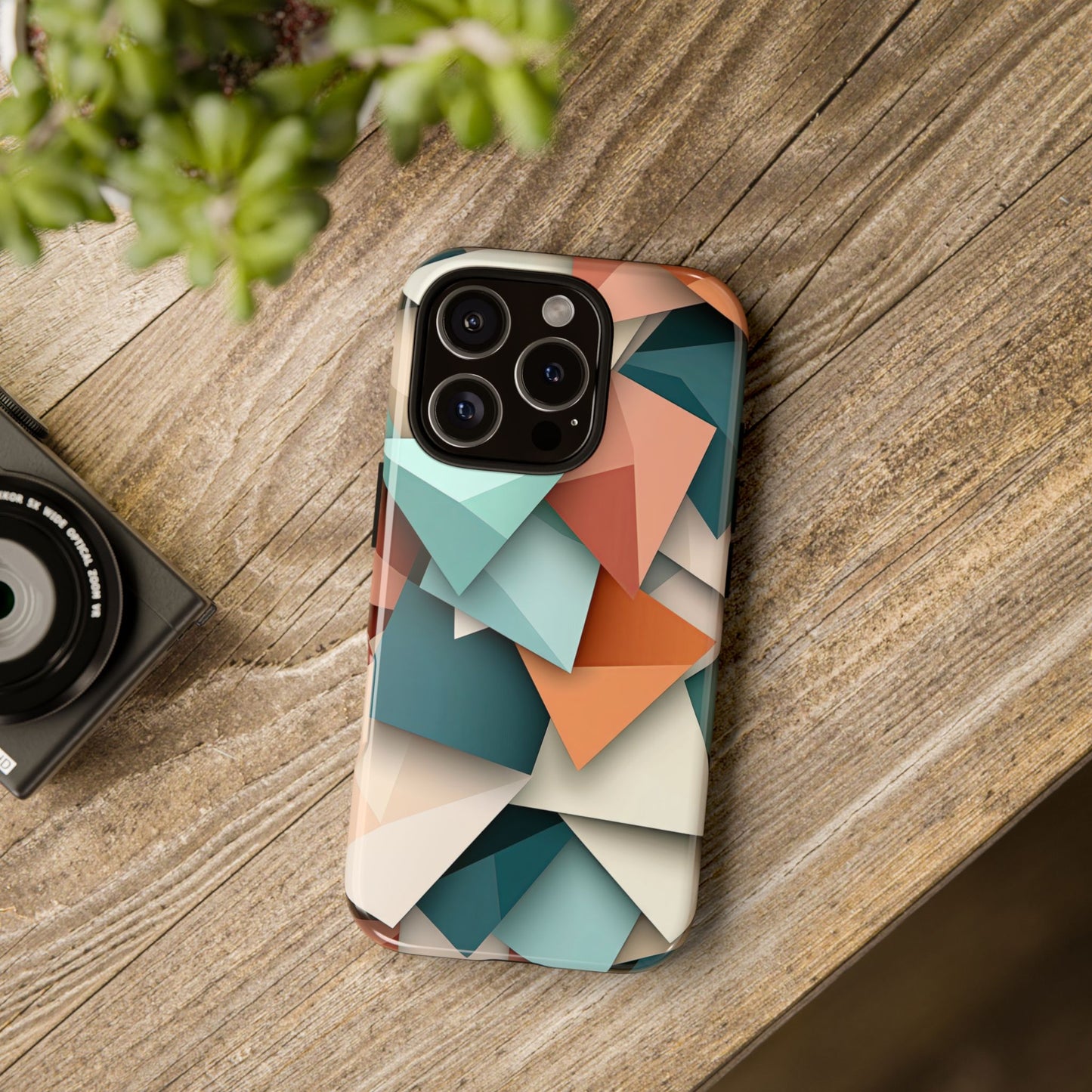Origami Prism – Abstract Tri-Fold Geometry Phone Case – iPhone, Google Pixel, Samsung