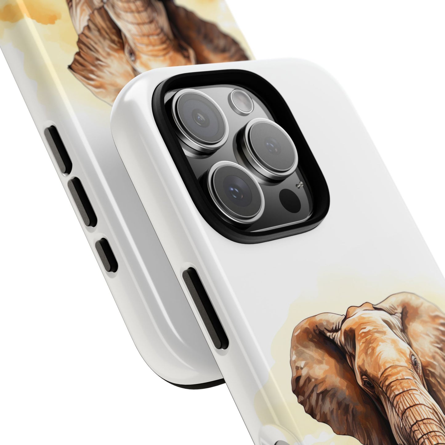 Safari Elephant Watercolor Mobile Cover – Majestic Wildlife Art