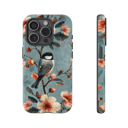 Floral Bird Phone Case - Elegant Nature-Inspired Cover for iPhone, Samsung & Google Pixel