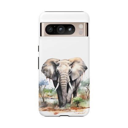 Safari Watercolor Elephant Mobile Cover – Artistic Wildlife Design