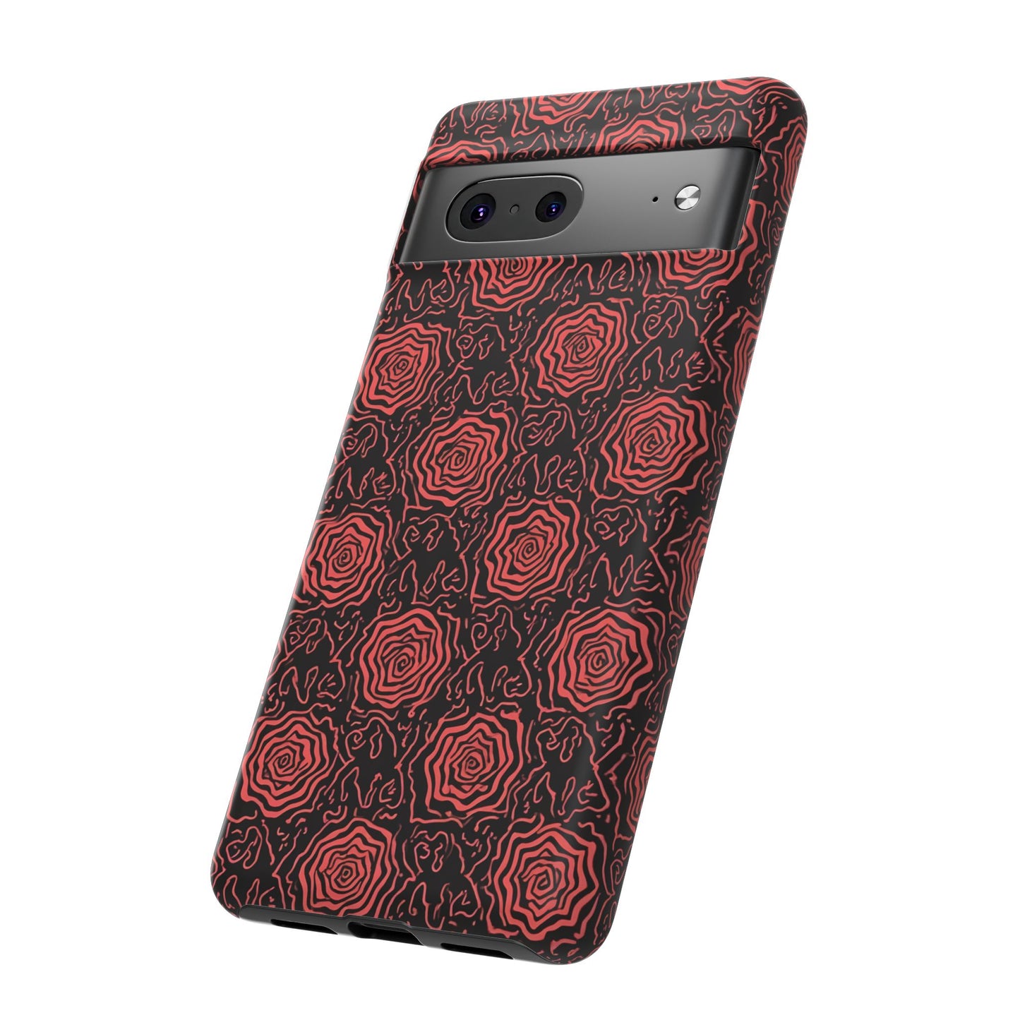 Red roses abstract geometric seamless pattern design