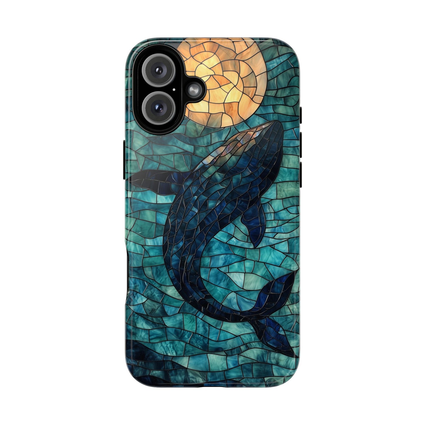 Ocean Dream – Mosaic Glass Whale Phone Case for iPhone, Samsung & Pixel