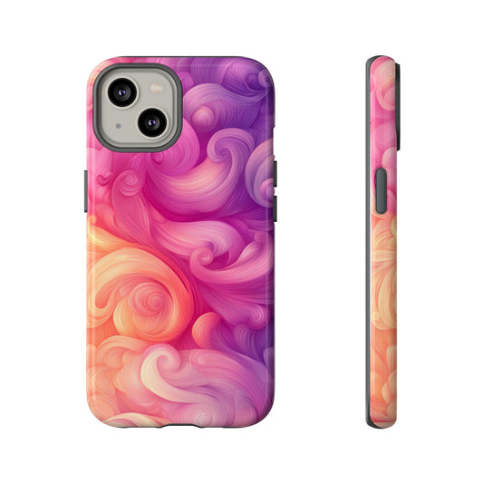 Cotton Candy Swirl Watercolor Phone Case for iPhone, google Pixel & Samsung