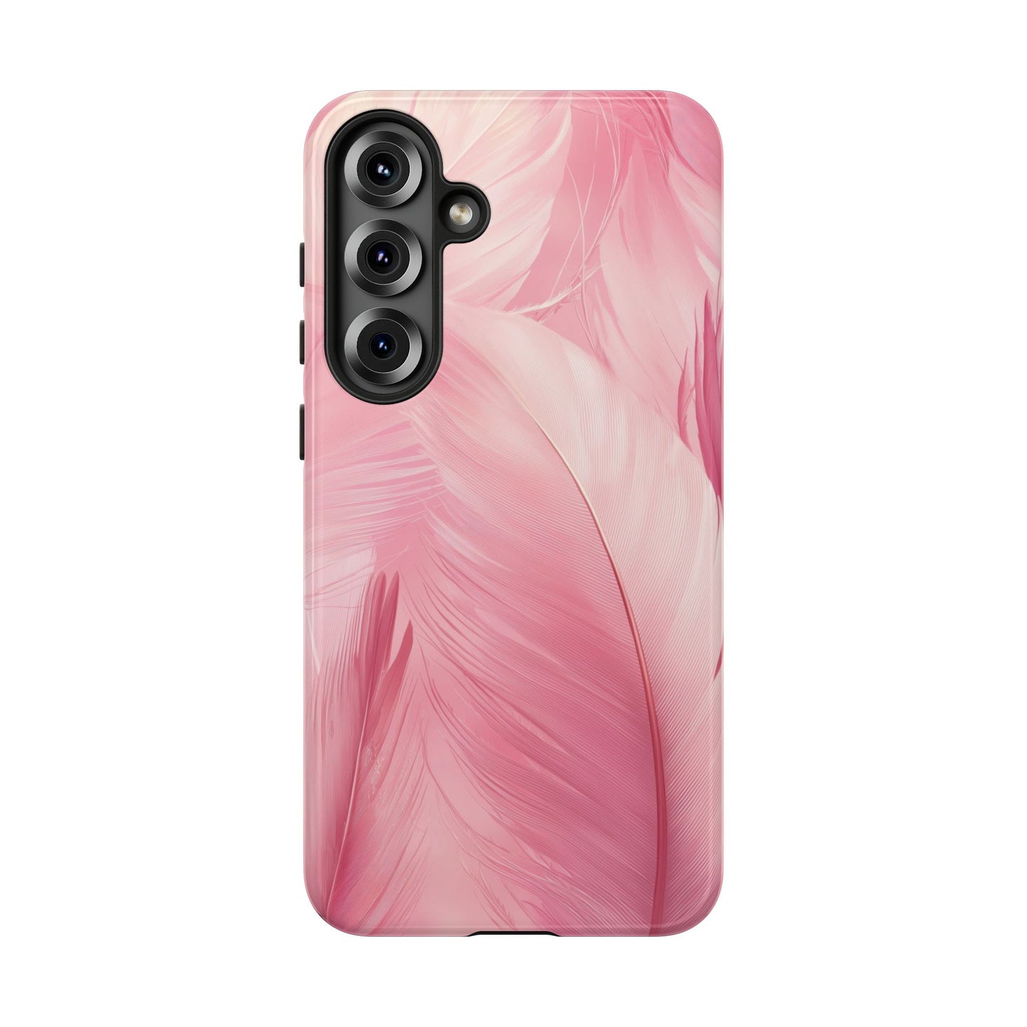 Soft Pink Flamingo Feather Phone Case for iPhone, Samsung & Google Pixel