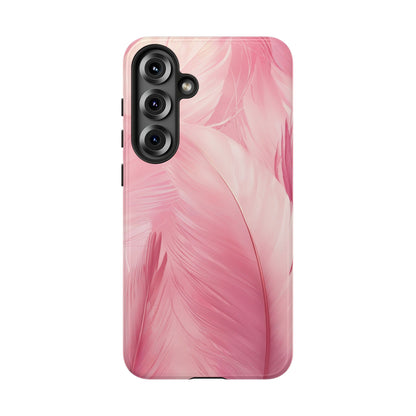 Soft Pink Flamingo Feather Phone Case for iPhone, Samsung & Google Pixel