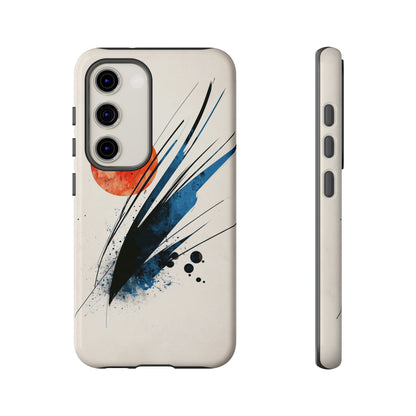 Zen Burst – Minimal Abstract Ink Stroke Phone Case for iPhone, Samsung & Pixel