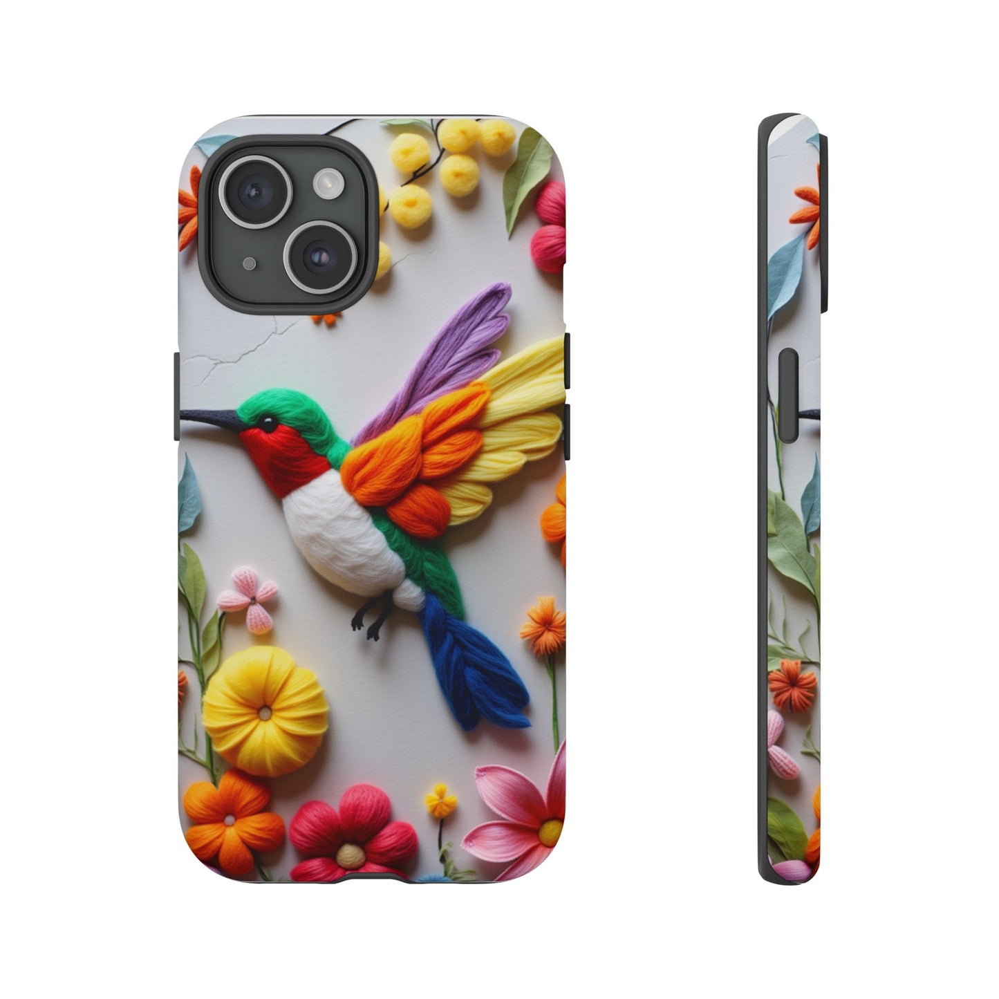 Elegant Hummingbird with Floral Mosaic Design | Nature's Artistic Vibes | iPhone 16 Pro