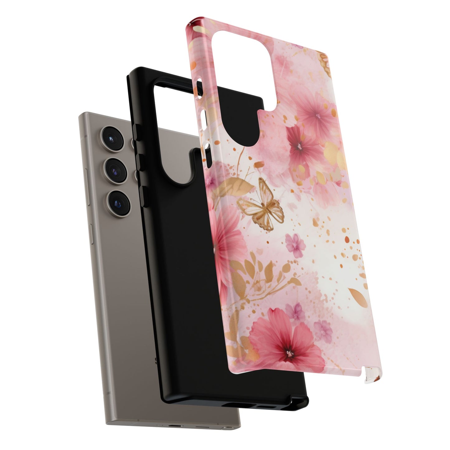Blush Elegance Floral Mobile Case