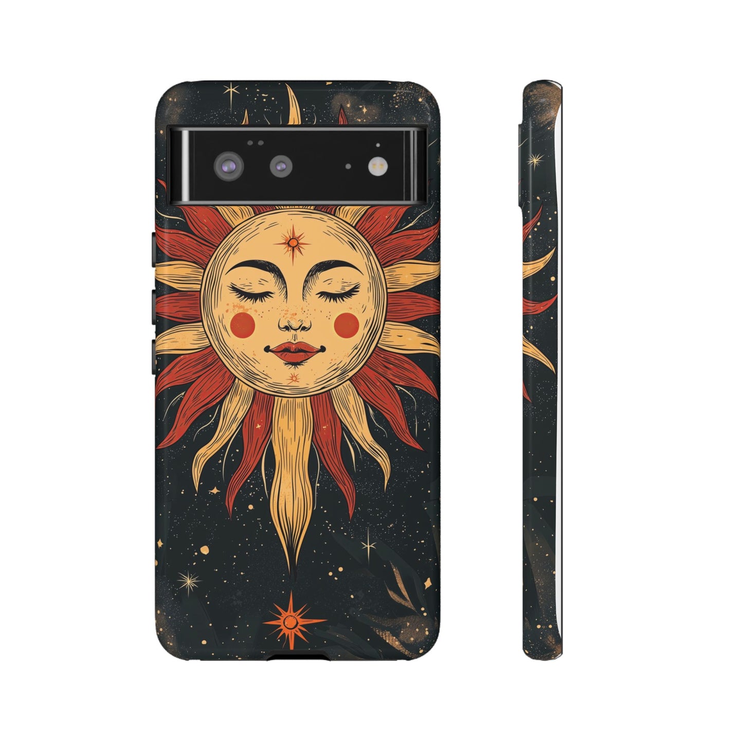 Boho Cosmic Sun Phone Case for iPhone, Pixel & Samsung