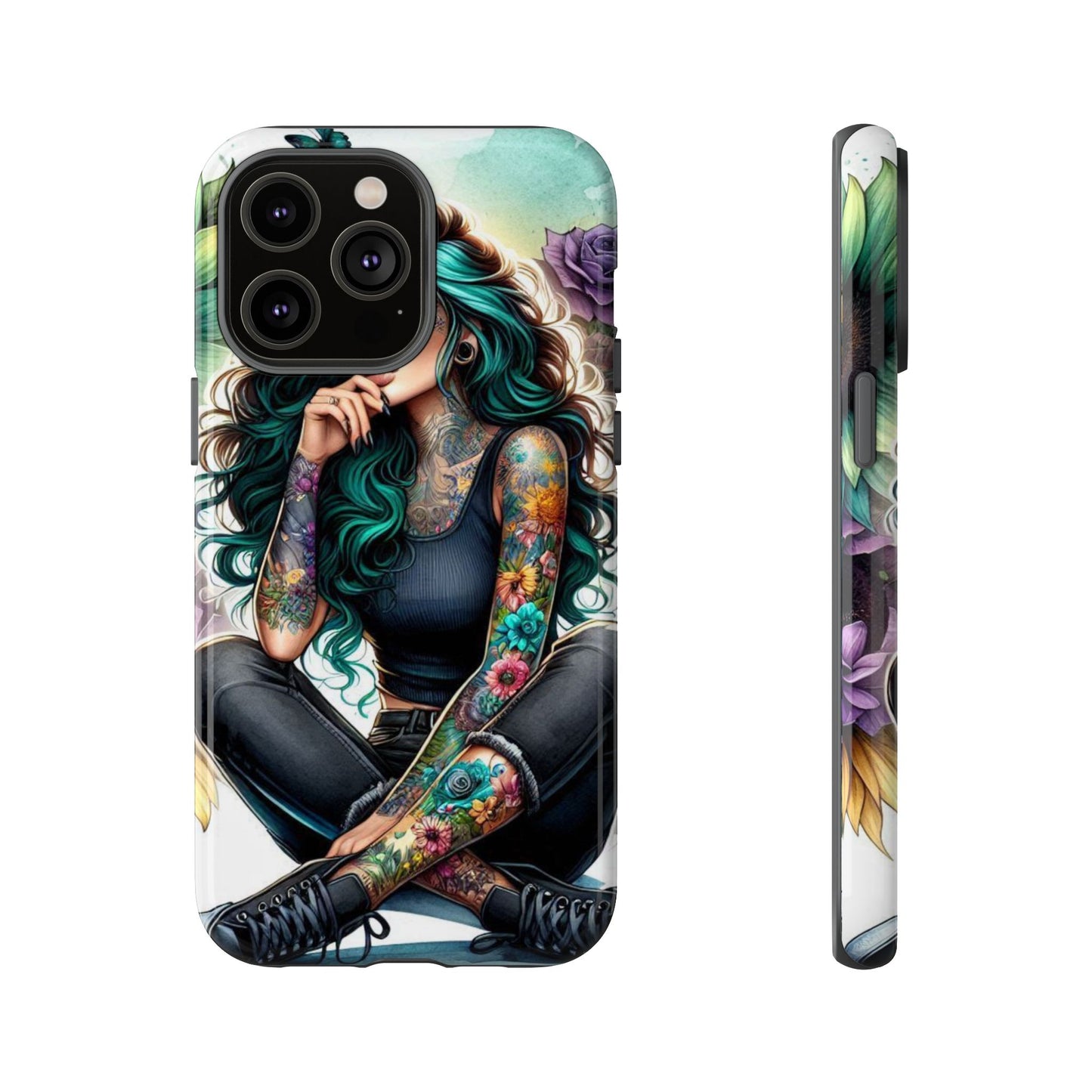 Urban Wildflower – Edgy Tattooed Beauty Mobile Cover