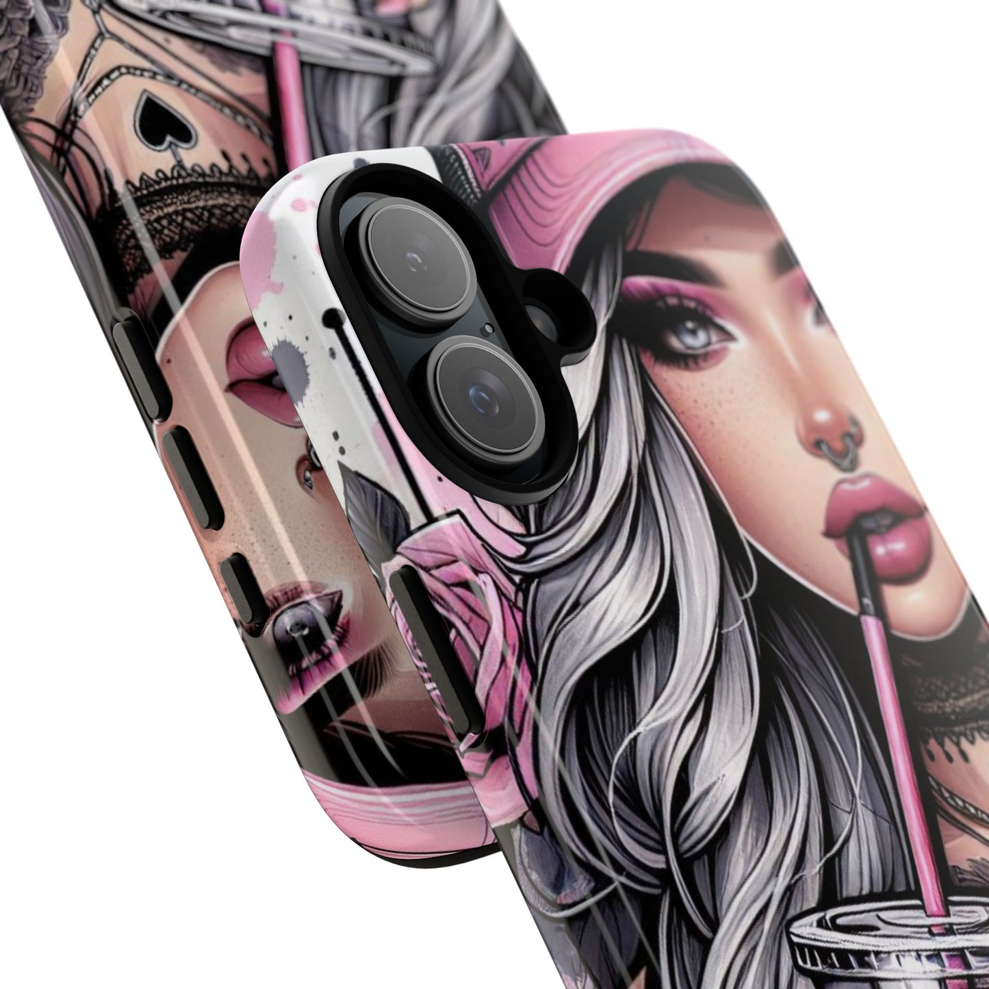 Pink Aesthetic Rebel – Iced Coffee & Inked Beauty Mobile Cover