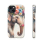 Joyful Floral Elephant Mobile Cover – Whimsical Watercolor Art