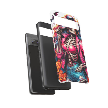 Neon Bones – Retro Skeleton & Vibrant Punk Aesthetic Mobile Cover