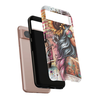 Retro Boho Wanderer – Sunflower Hippie Van Mobile Cover