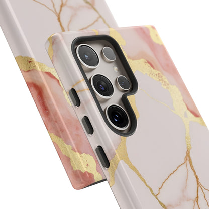 Beautiful Pink Minimal Marble Case Design