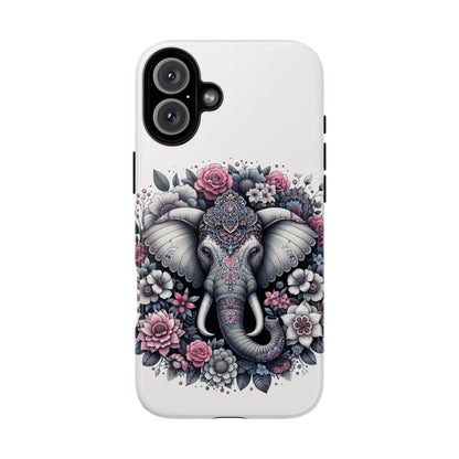 Ornate Floral Elephant Mobile Cover – Elegant Bohemian Art