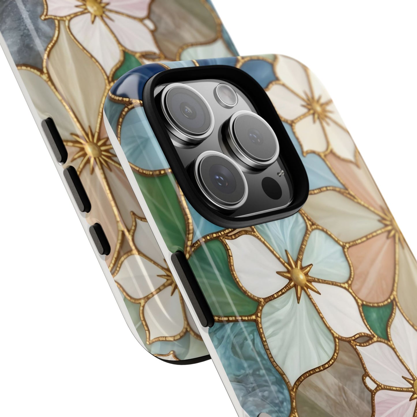 Floral Symphony: Stained Glass Elegance
