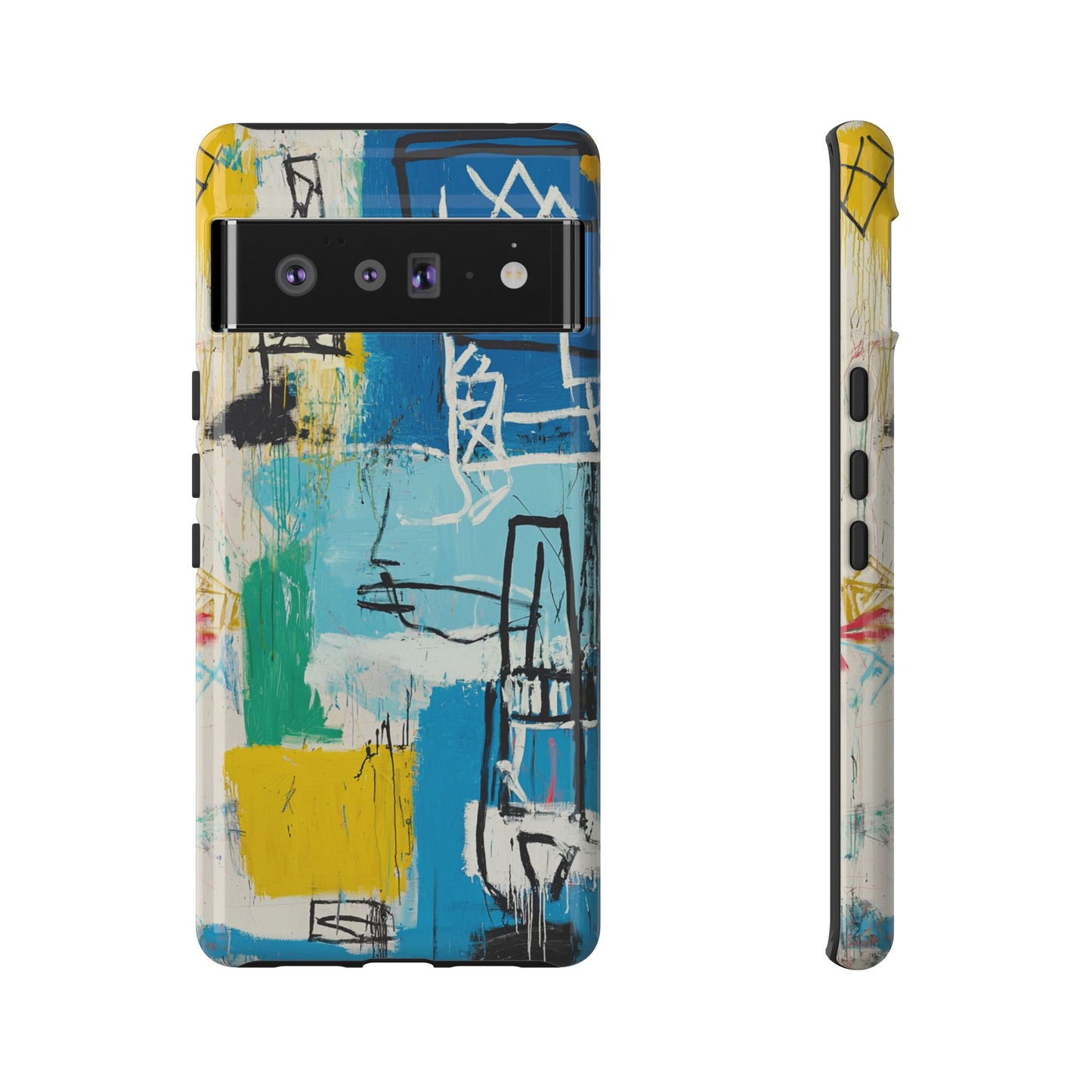 Artistic Phone Case – Jean-Michel Basquiat Graffiti Art - iPhone, Samsung & Google Pixel Cover - Artistic Painting Case,  Art Lover Gift