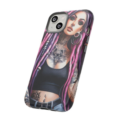 Tattooed Rebel – Gothic Cat Spirit Mobile Cover