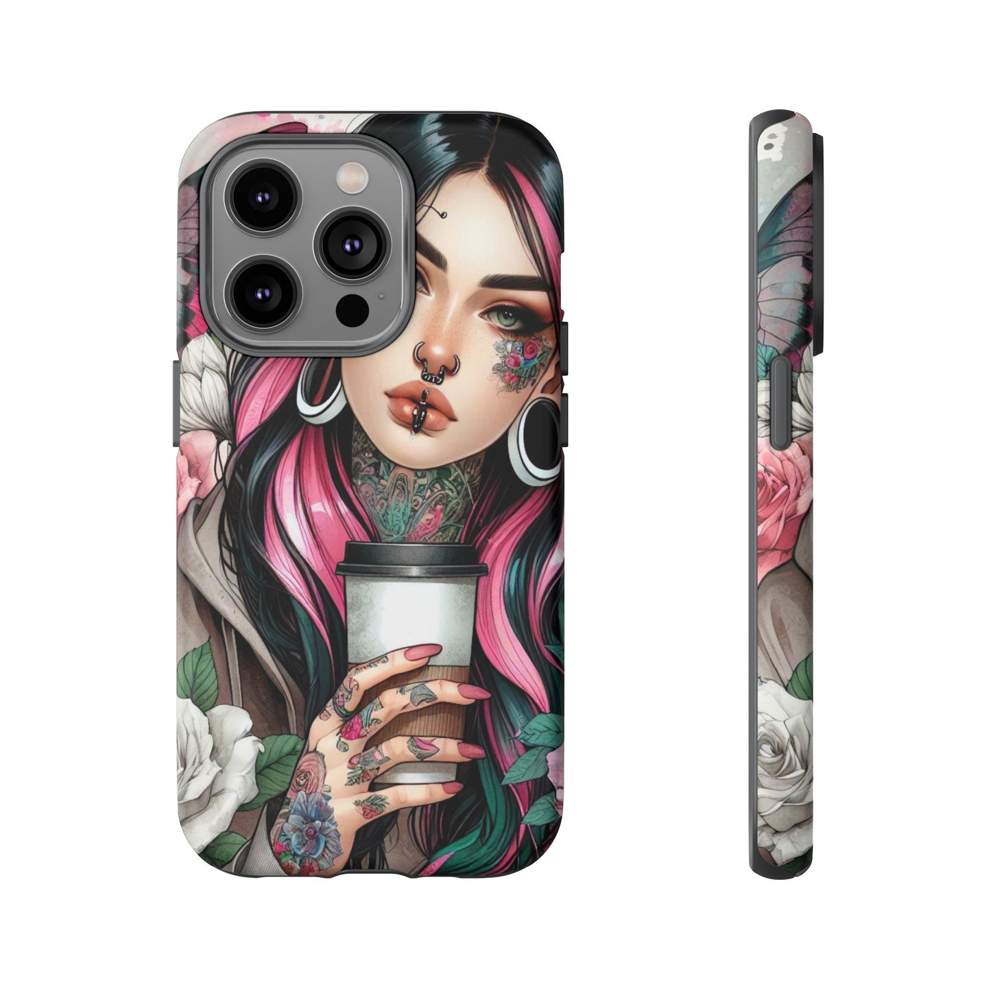 Tattooed Coffee Lover Art Mobile Case