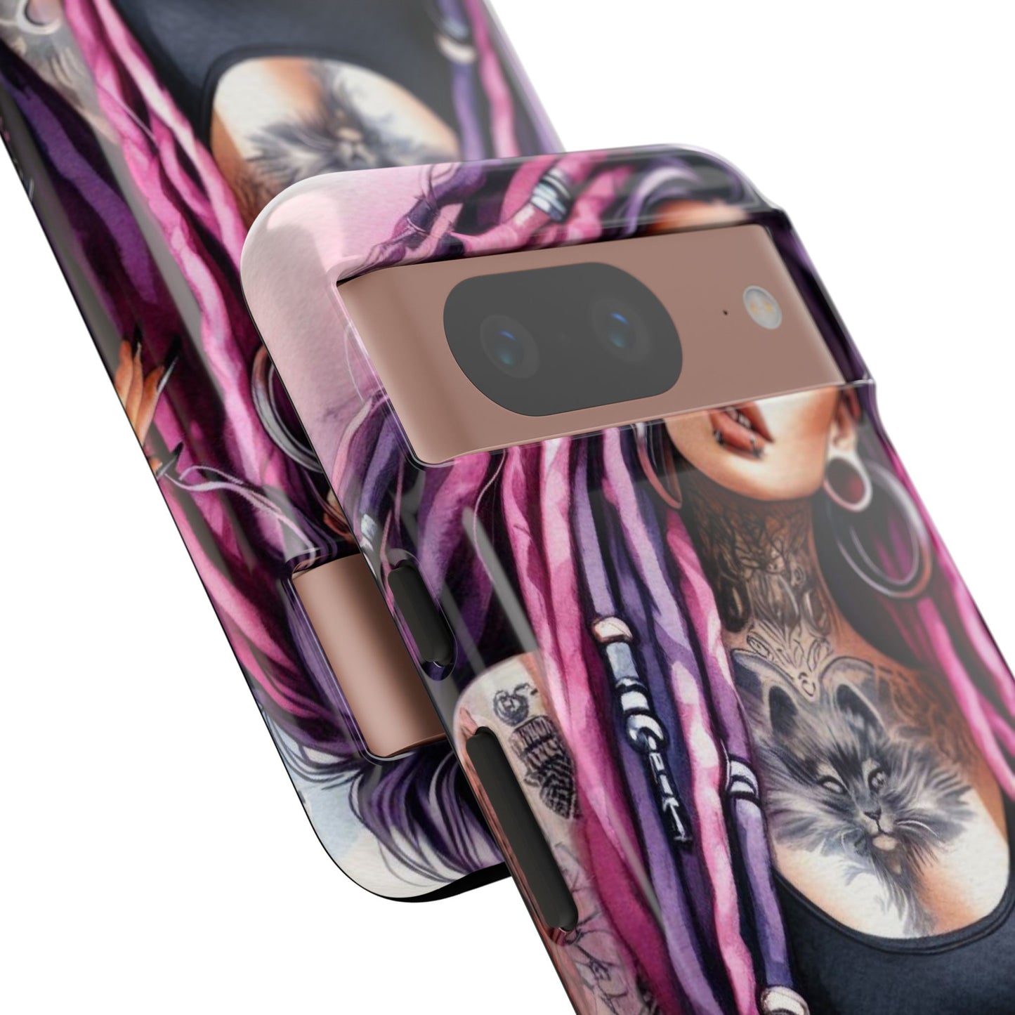 Tattooed Rebel – Gothic Cat Spirit Mobile Cover