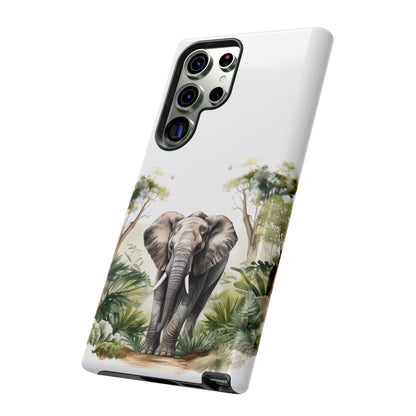 Serene Jungle Elephant Mobile Cover – Watercolor Wildlife Design