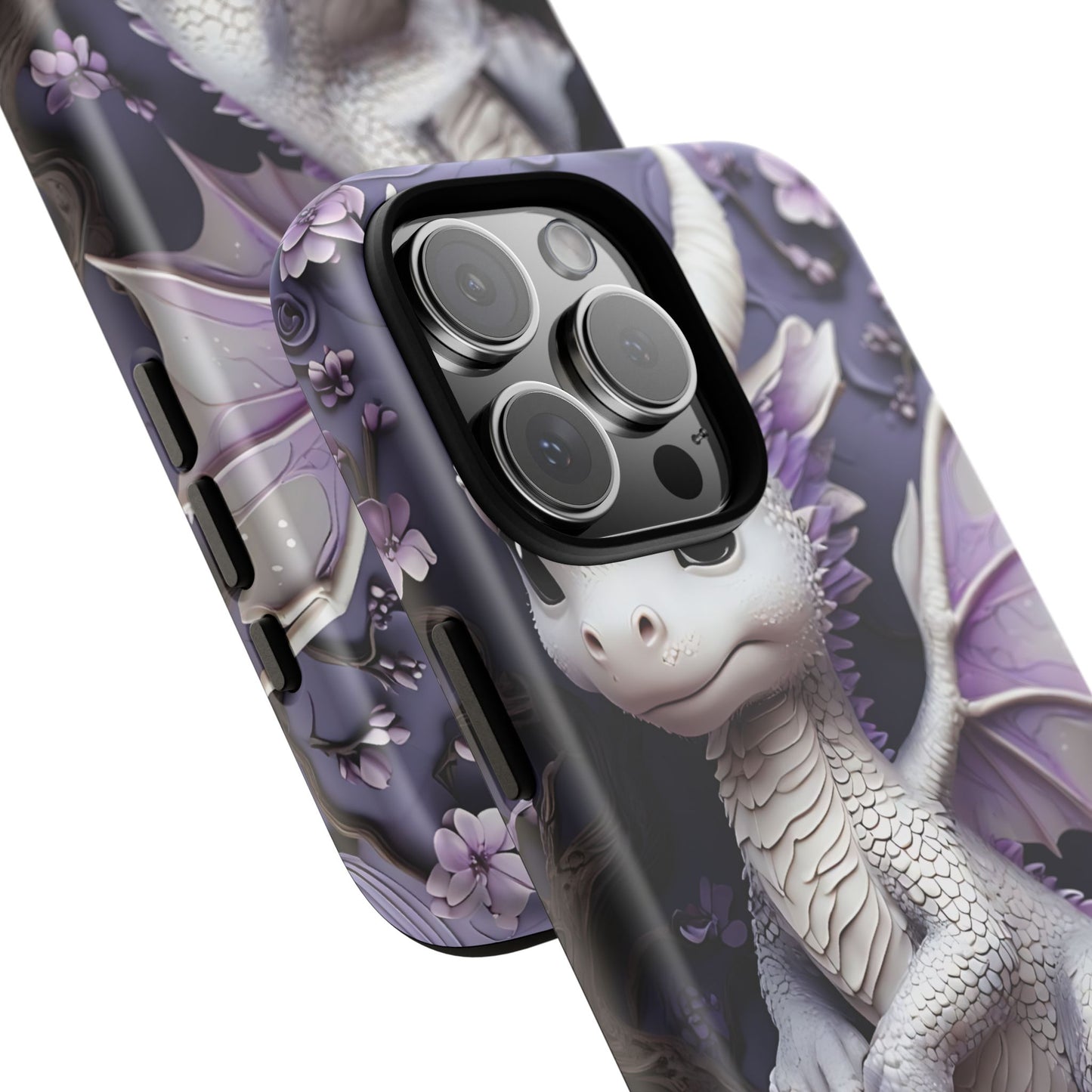 Charming Young Dragon on a Branch Phone Case Design
