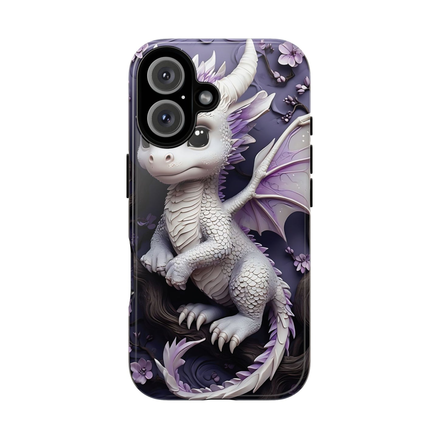 Charming Young Dragon on a Branch Phone Case Design