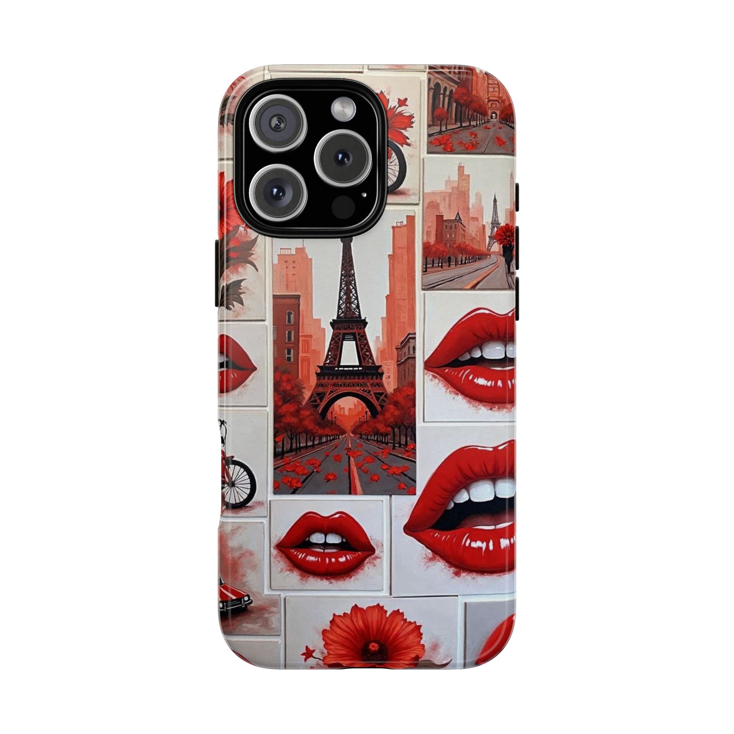 Red Lips & Eiffel Tower Phone Case
