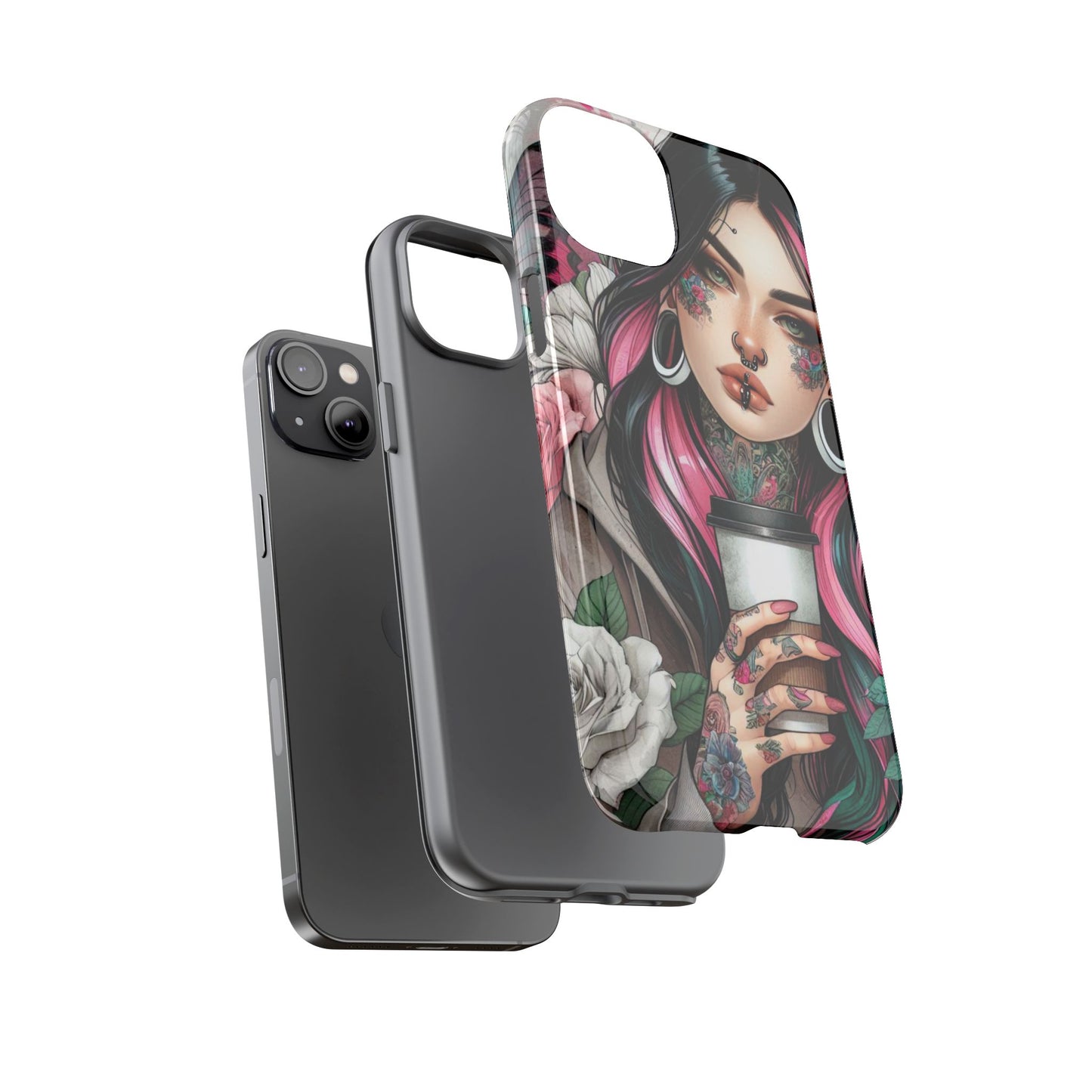 Tattooed Coffee Lover Art Mobile Case