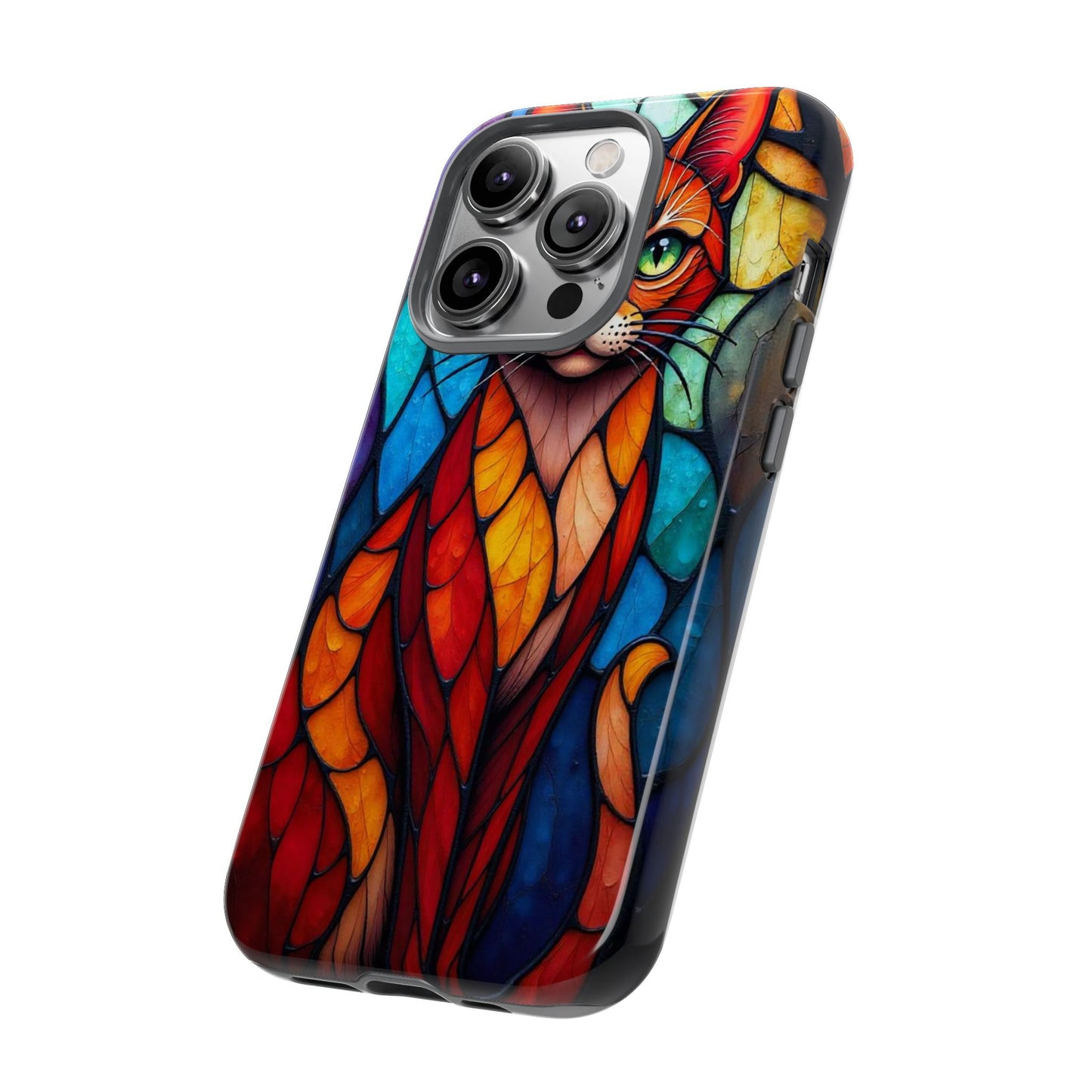 Geometric Cat: Colorful Abstract Portrait