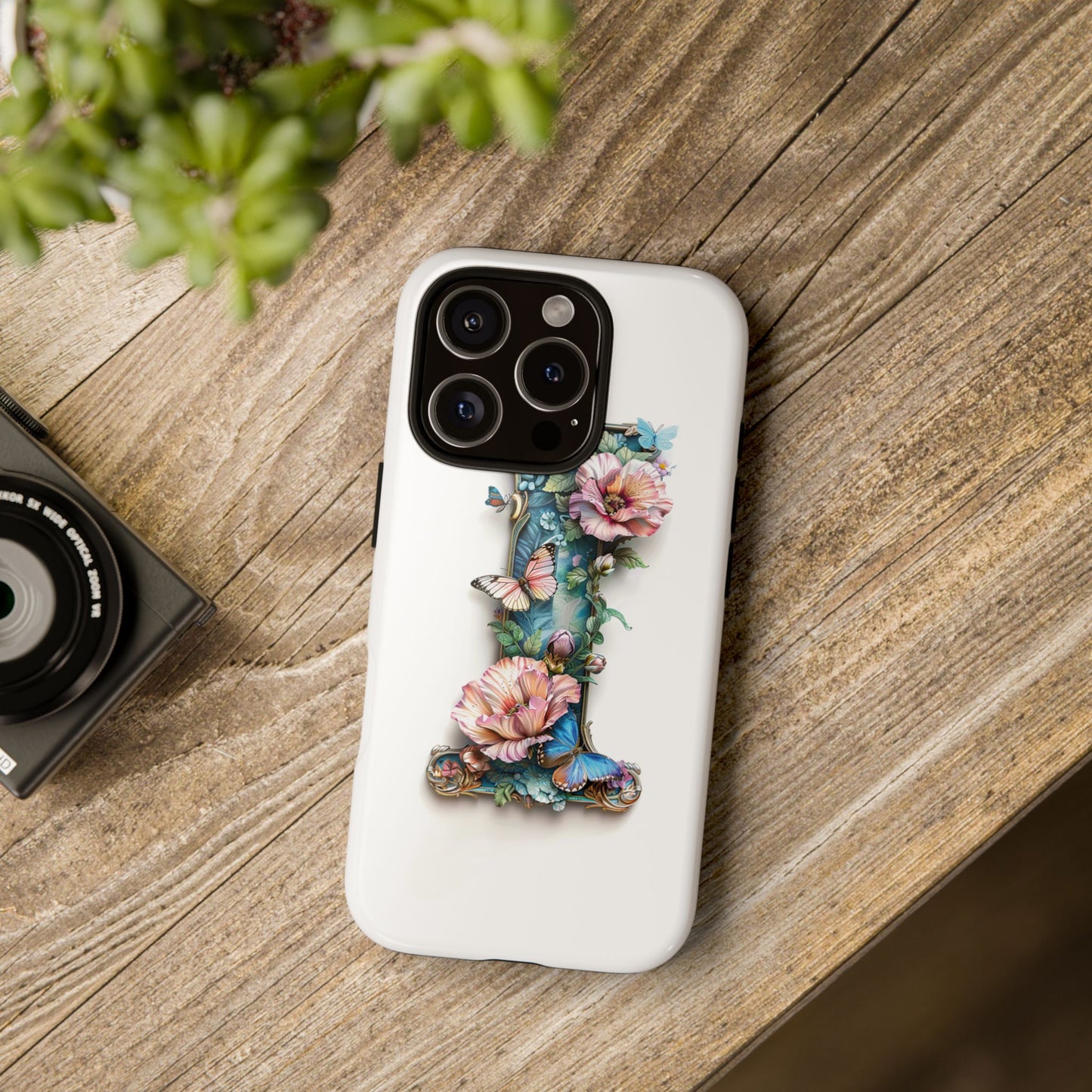 Floral Letter I Phone Case – Personalized Aesthetic Cover for iPhone, Samsung & Google Pixel