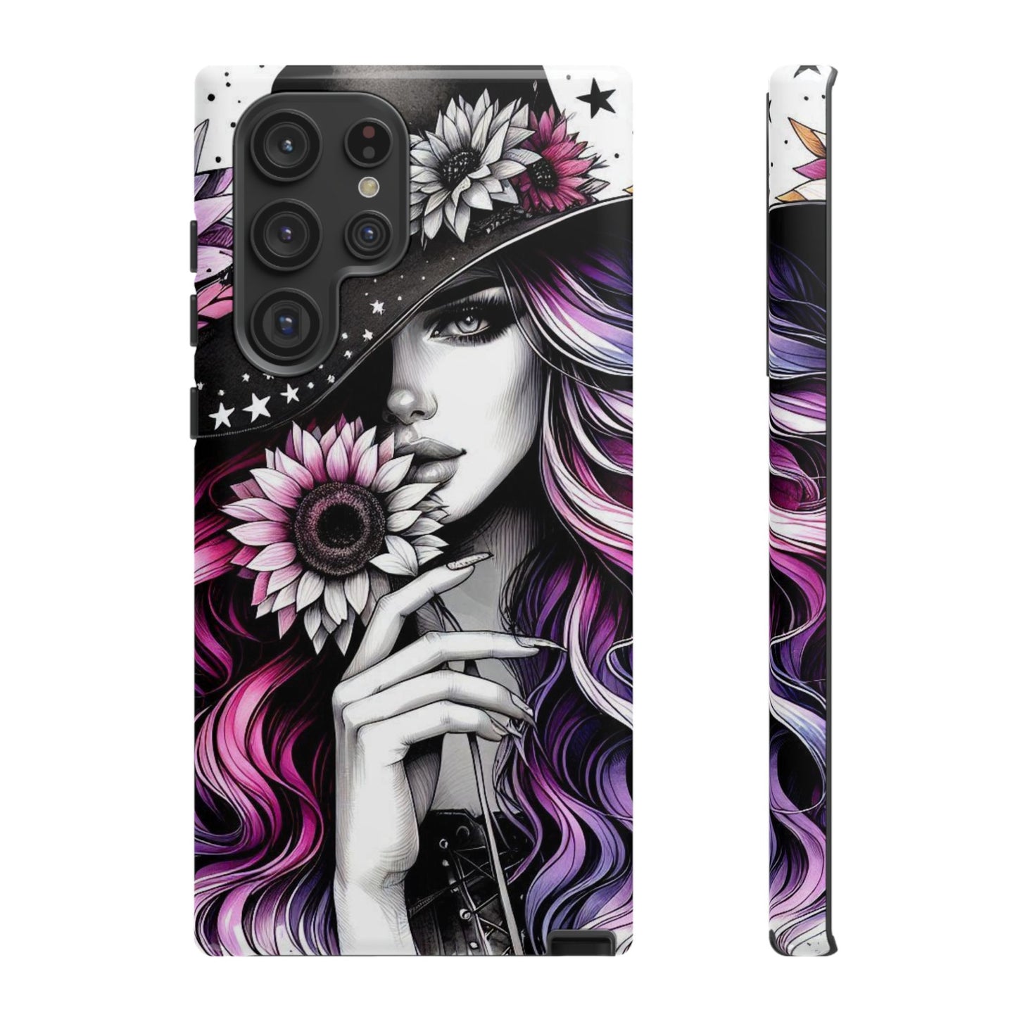 Mystic Bloom – Enchanted Witch & Floral Elegance Mobile Cover