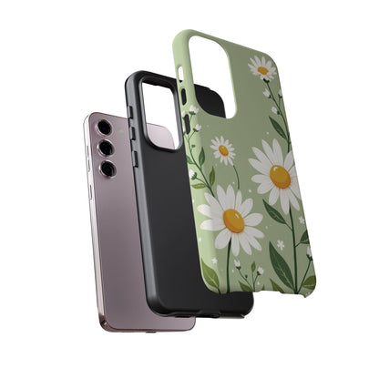 Green Floral Case, Daisy Pattern Design, Iphone Case Design, Perfect Gift For Her