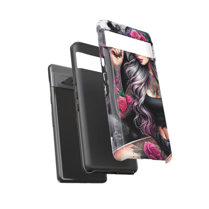 Ink & Roses – Edgy Floral Rebel Mobile Cover