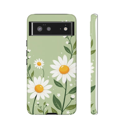 Green Floral Case, Daisy Pattern Design, Iphone Case Design, Perfect Gift For Her
