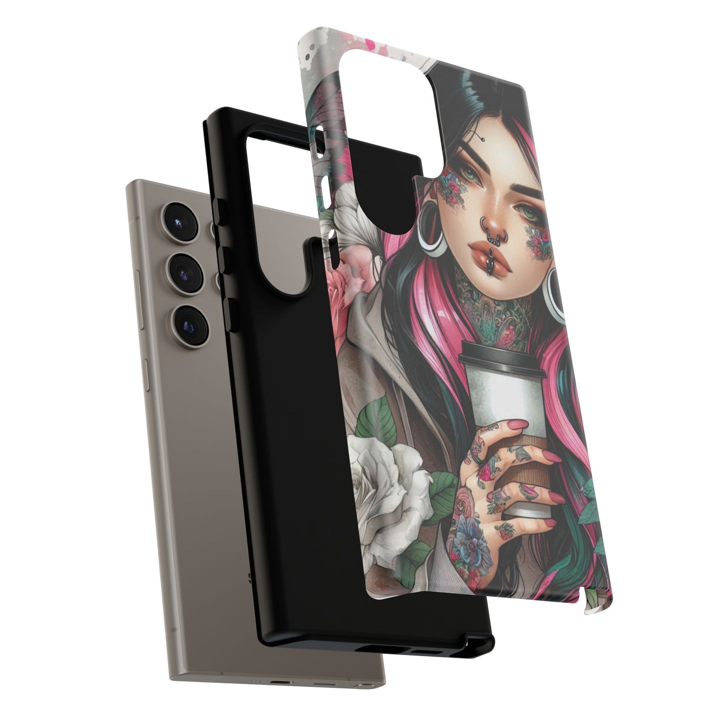 Tattooed Coffee Lover Art Mobile Case