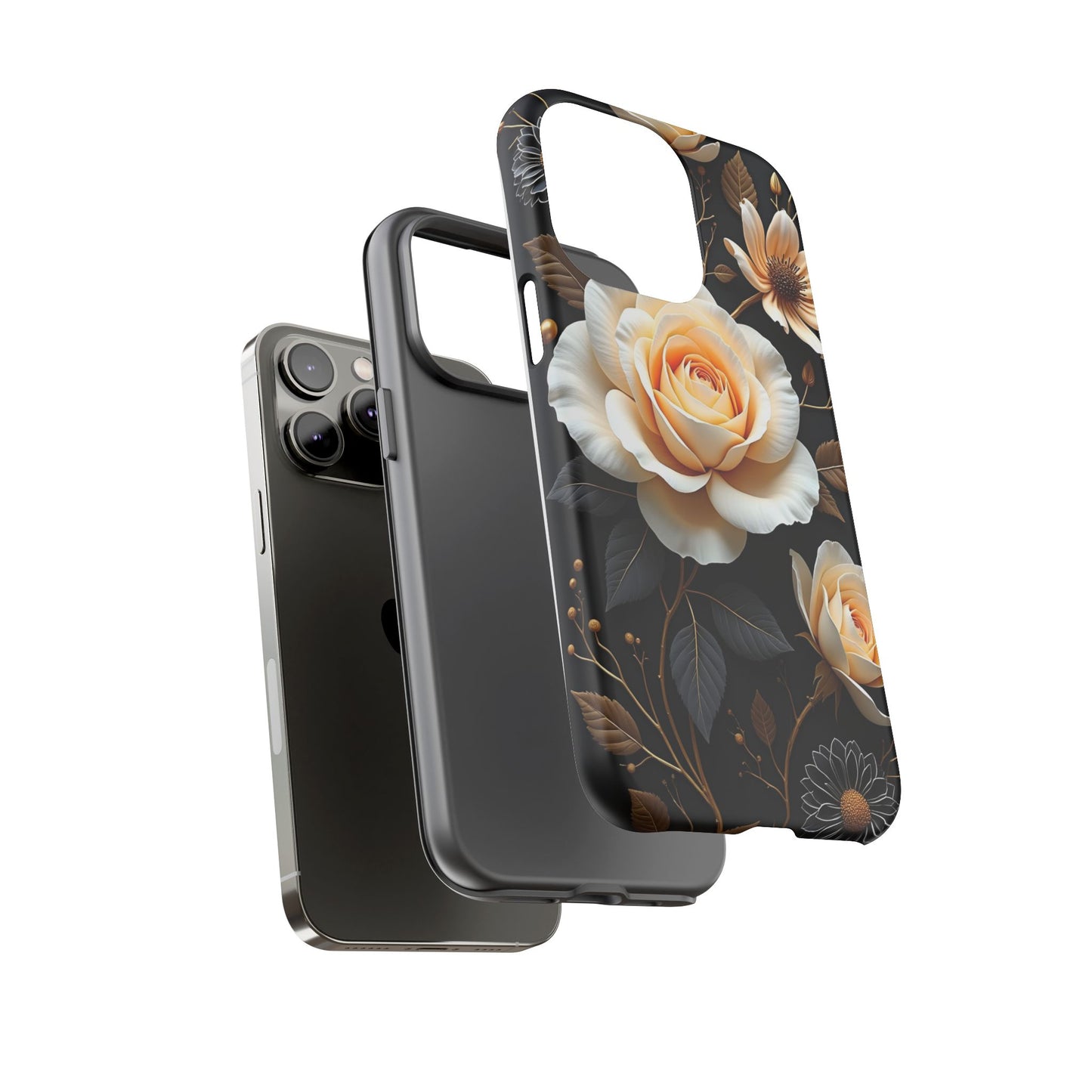 Elegant 3D Floral Design, Botanical Phone Case design for Iphone.