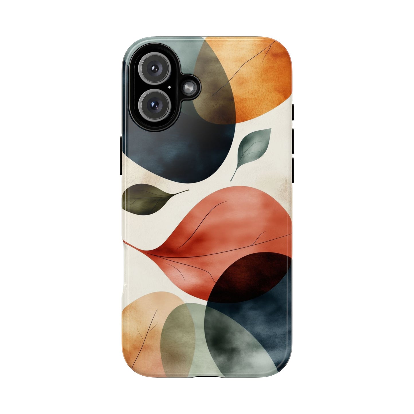 Tranquil Tones Terrazzo Leaves Print Phone Case for iPhone, Pixel & Samsung