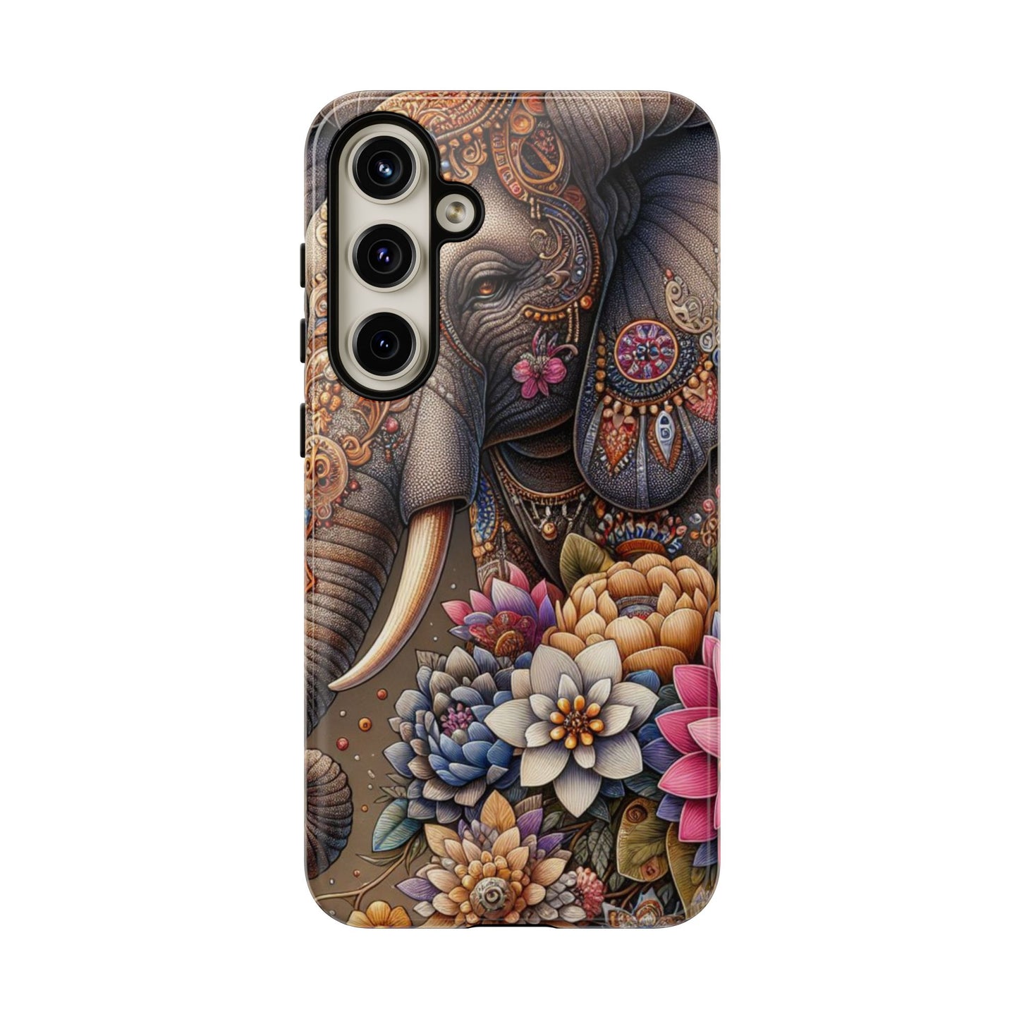 Royal Ornate Elephant Mobile Cover – Luxurious Bohemian Art