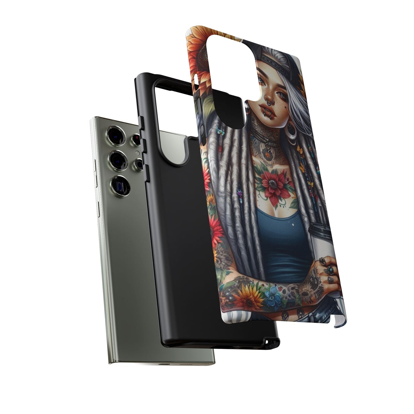 Sunflower Queen – Boho Rebel Tattoo Mobile Cover