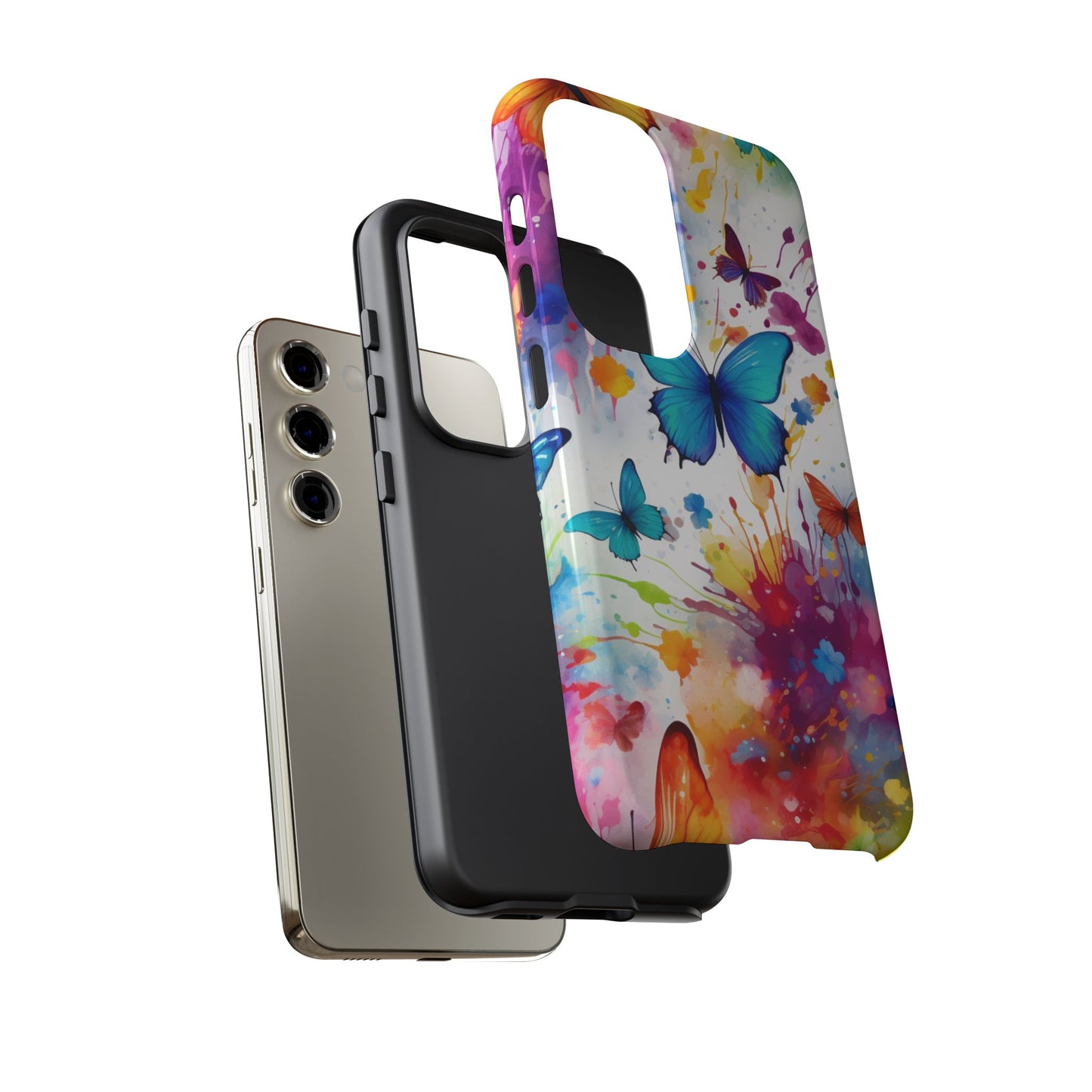 Vibrant Watercolor Butterfly Mobile Case