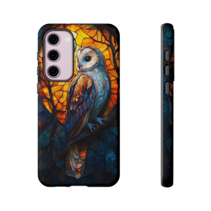 Nocturnal Wisdom – Stained Glass Owl Phone Case for iPhone, Samsung & Pixel