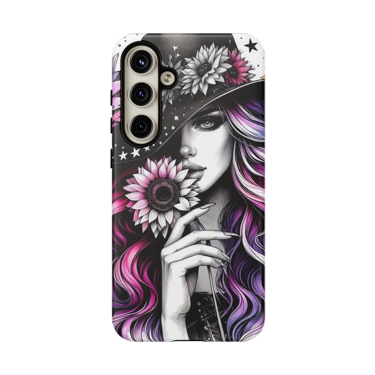Mystic Bloom – Enchanted Witch & Floral Elegance Mobile Cover