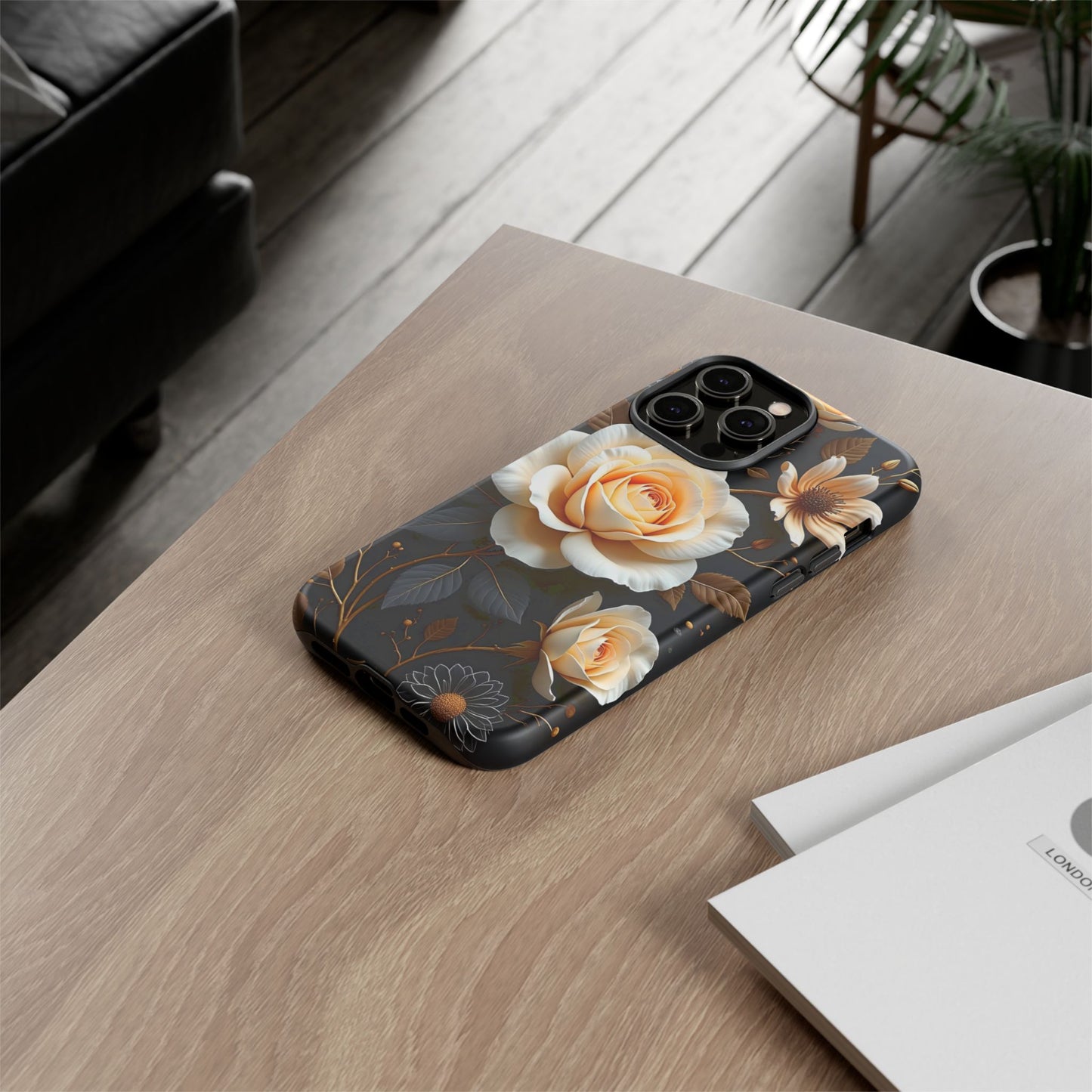 Elegant 3D Floral Design, Botanical Phone Case design for Iphone.